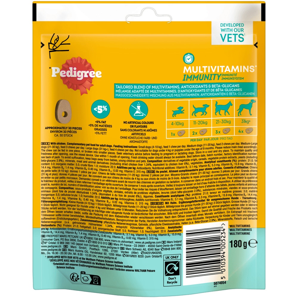 PEDIGREE® Multivitamins Immunsystem, 180g