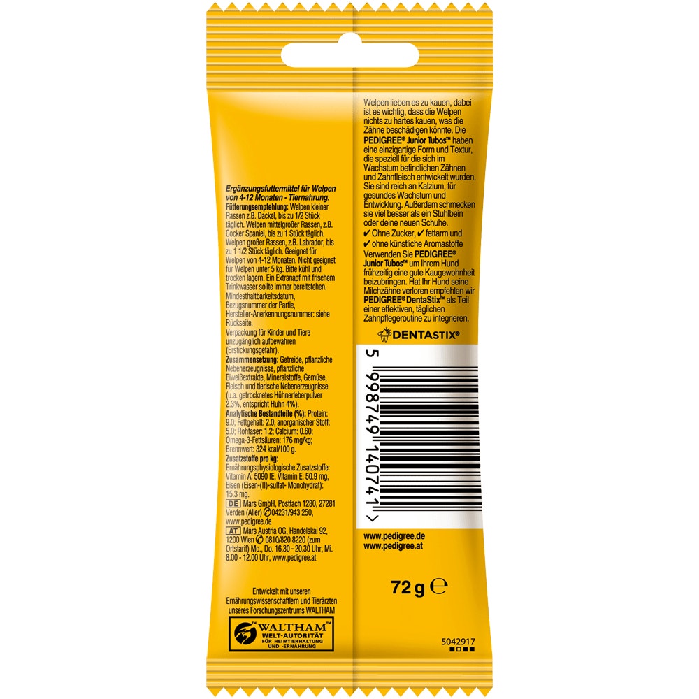 PEDIGREE® DENTA TUBOS™ Junior mit Huhn, 3 Stück