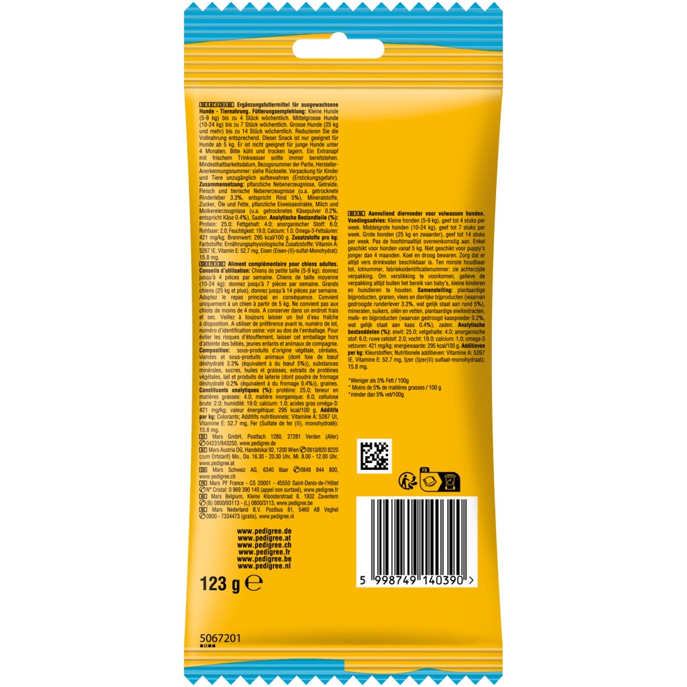 PEDIGREE® RODEO™ Duos mit Rind und Käse Geschmack, 7 Stück